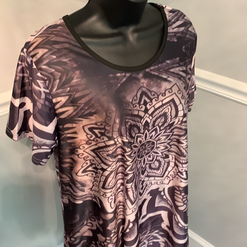 Loveu.dear Printed Polyester Jersey Midi Dress Size L